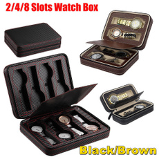 case, brown, 8slotwatchbox, watchboxorganizerformen