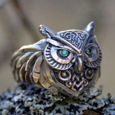 Sterling, Owl, Engagement, emeraldring