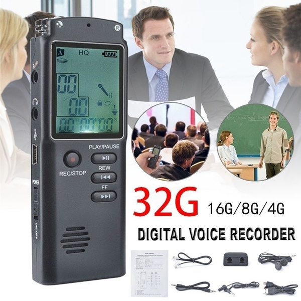 8GB 16GB 32GB USB Digital Sound Voice Recorder Dictaphone MP3 Player Rechargeabl 