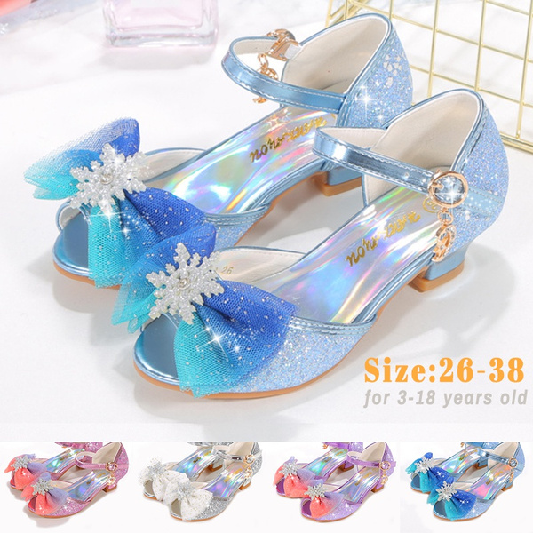 Summer Kids Girls Princess Sandals Small Heels for Girls Bows