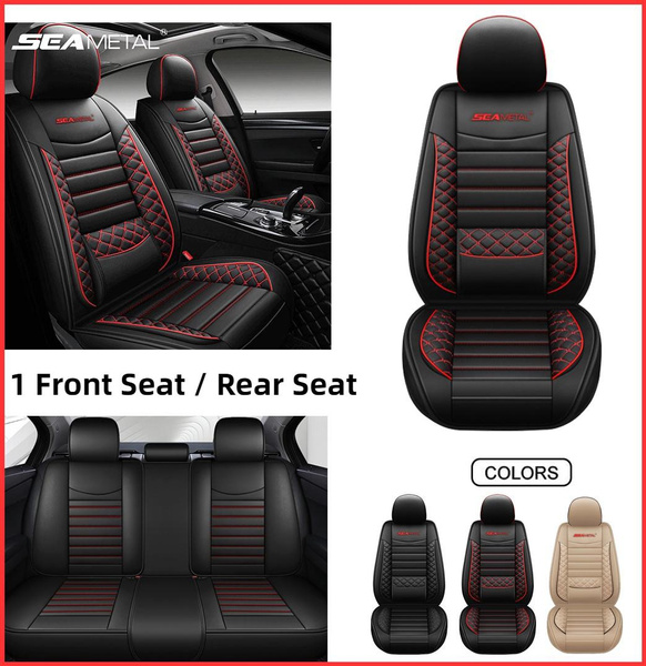 Car Seat Cover Universal Car Seat Front Seat Cover Pad Breathable Seat Pad Cushion  Seat Covers for Car Leather Car Seat Cover Protector Leather Front Seat  Back Cushion Pad Cushion Car Accessories