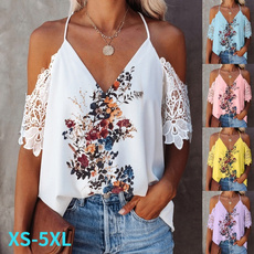 Summer, Fashion, Floral print, Shirt