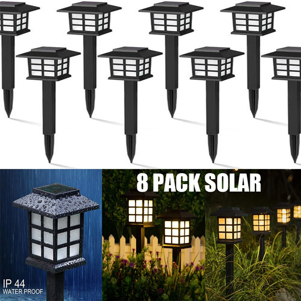 2/4/8 PACK Solar Power Pathway Lights Outdoor Garden Lights Solar