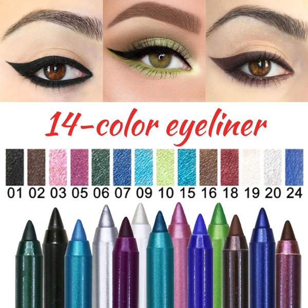 14 Colors Eyeliner Pearlescent Eye Shadow Pen Eyeliner Gel Pen Black 14 Colors Eyeliner Pearlescent Eye Shadow Pen Eyeliner Gel Pen Black