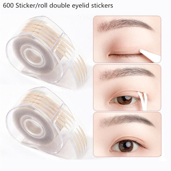 600 Sticker/roll Eyes Makeup Eyelid Sticker Double Eyelid Tape Fold ...