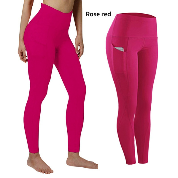 Fashion Women's High Waist Skinny Fitness Exercise Leggings with