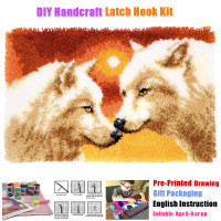 50 X 50 Cm Splendidamente Needlework Orso Fermo Hook Kit Coarse Tappeto di Lana da Ricamo 21 X 21 NZHK Latch Hook Kit 
