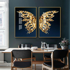 butterfly, golden, Decor, art