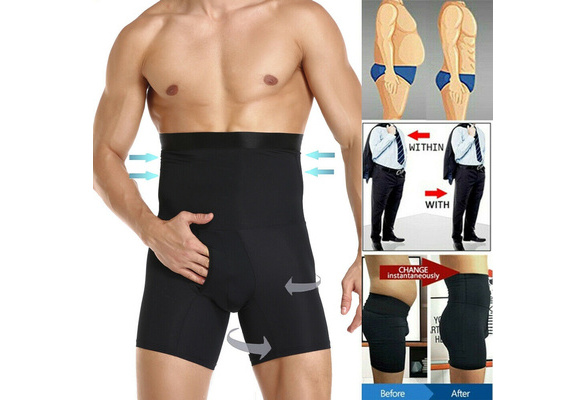 Men'S Body Shaper Tummy Control Slimming Shapewear Shorts High Waist Bdomen  Trim