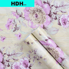 floralpeelandstickwallpaper, purplewallpaper, selfadhesivewallpaper, Waterproof