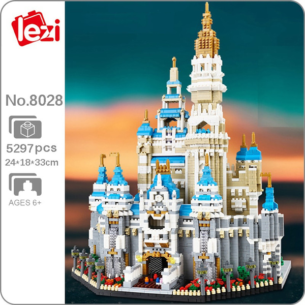 YZ World Amusement Park Architecture Big Castle Mini Diamond Blocks Building Toy 
