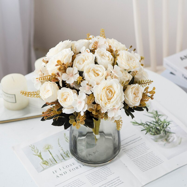 Artificial Fake Peony Rose Flower Bridal Hydrangea Home Wedding Garden Decor 