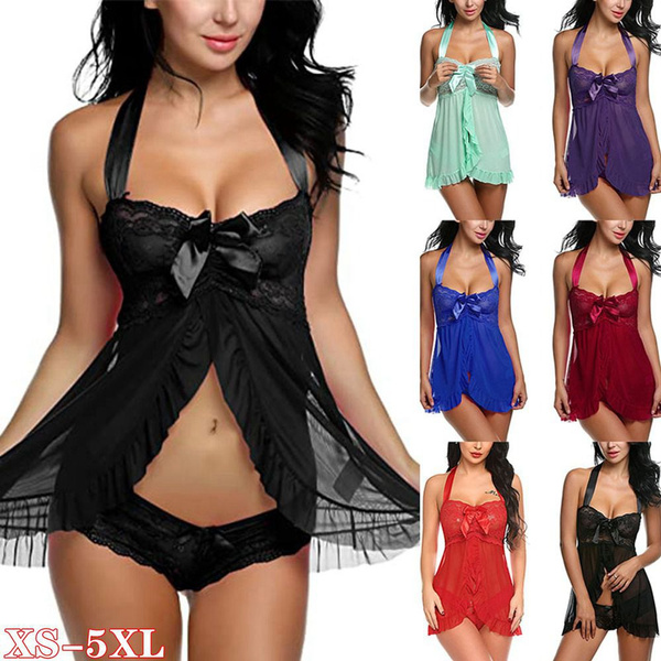 LACE HALTER NEGLIGEE