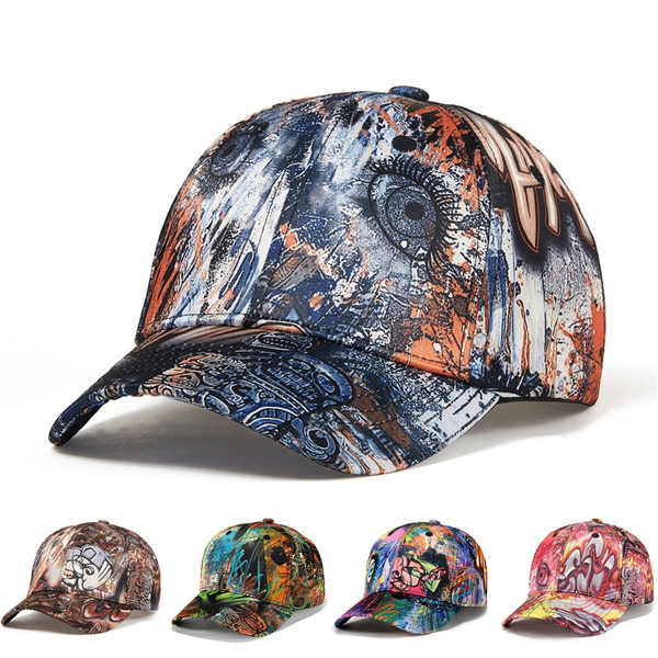 Unisex Graffiti Printed Hip Hop Caps Summer Sun Protection Baseball