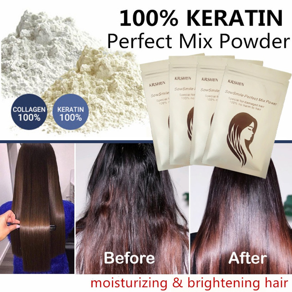 100% Keratin Collagen Silk Natural Moisturizing Repair Hair Scalp Care  Vitamins Treatment Perfect Mix Serum Powder Repairs Damage Restore Soft Hair  Treatment | Wish