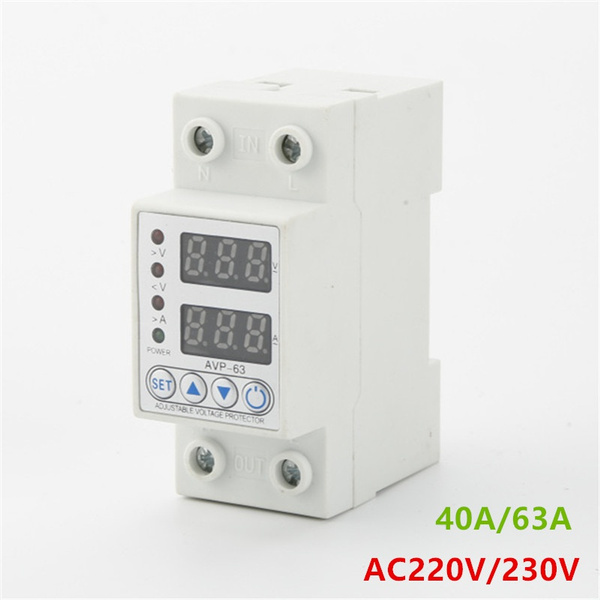 TIYGHI Veiligheidsschakelaar DIN-rail 6. 0 a 230 V. Verstelbare over