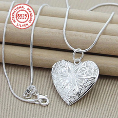Sterling, Heart, Chain Necklace, Fashion
