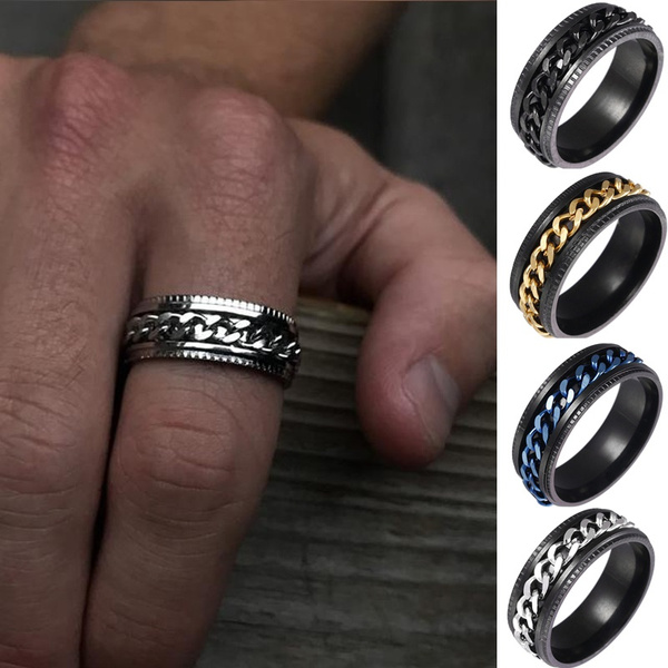 Square Black Enamel Ring, Gold Initials Ring, Vintage Mens Ring, Custom  Name Ring, Letter Ring, Personalized, Gold Rings for Men, Men Gift - Etsy
