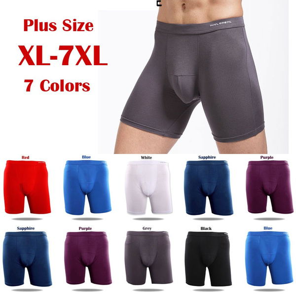 XL 7XL Men s Underwear Boxer Long Leg Fitness Sport Shorts for Men Cotton Underwear Briefs Plus Size Fat Underpants 7Colors