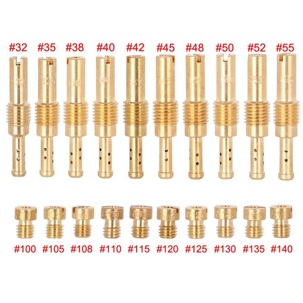 Motorcycle Carburetor Main Jet Kit With Slow/Pilot Jet Set Replacement