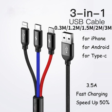 usb, 3in1chargingcable, Cargador, Iphone 4