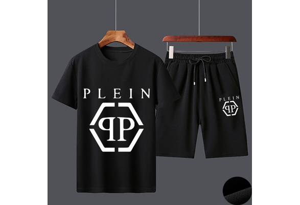 PHILIPP PLEIN Men s High Quality Fashion Sport Suit Summer Short