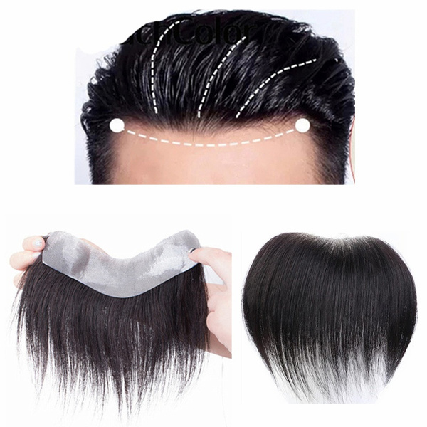 Men Hairline Topper 100% Human Hair Front Toupee for Men | Wish