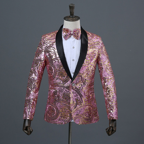 Pink sequin outlet jacket mens