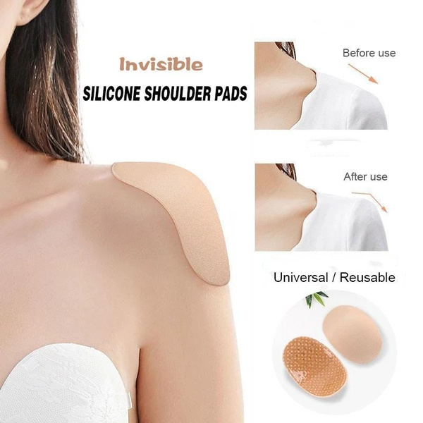 Shoulder Pads, Silicone Soft Anti-slip Self Adhesive Invisible