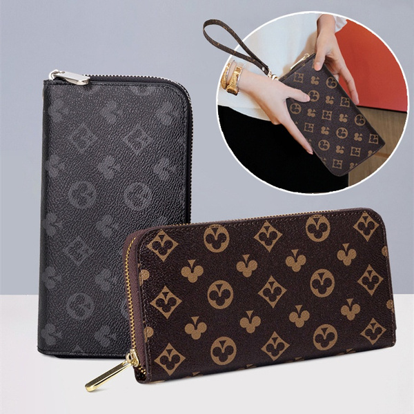 2021 New Women's Fashion Printing Retro Wallet Simple Clutch Bag Mobile  Phone Bag Coin Purse Bag