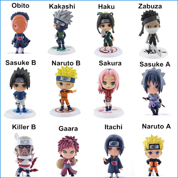 12 Styles Naruto Figures PVC Anime Sasuke/Gaara/Killer B/Obito Model Toys  Action Figure Collection Model Kids Toys Opp Package 6cm | Wish