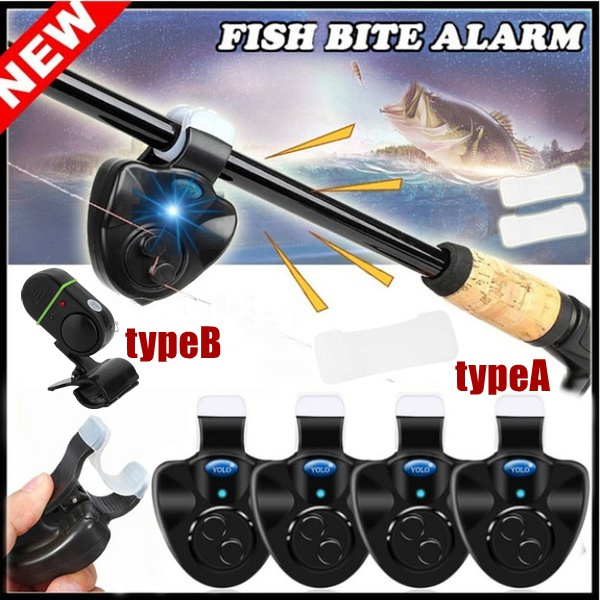 Buffer Fishing Alarm Portable Mini Universal Electronic Sound Alarm LED  Light Alert Bell Fishing Rod Alarm