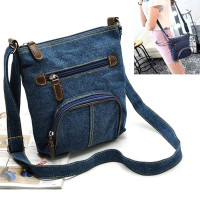 blue denim purse