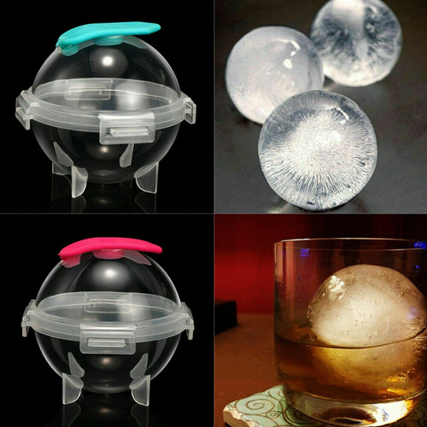 4PCS Large Round Ball Ice Cube Mold DIY Ice Cream Maker Ice Cube Tray  Whiskey Cocktail Ice Mould Bar Tool