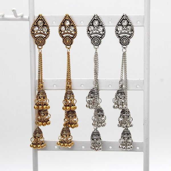 Tassel Jhumka Indian Ethnic Bollywood Long Chain Dangle Earrings Fashion  Jewelry ZIO | Wish