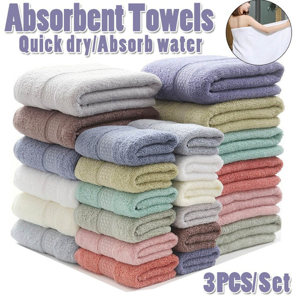 Thick Bath Towel Set Bathroom Cotton Soft Absorbent Towels Adult
