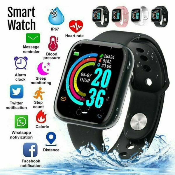New Y68 Smart Watch Men Women Blood Pressure Fitness Tracker Bracelet Smart  Clock D20 Waterproof Sport Smartwatch Android IOS | Wish