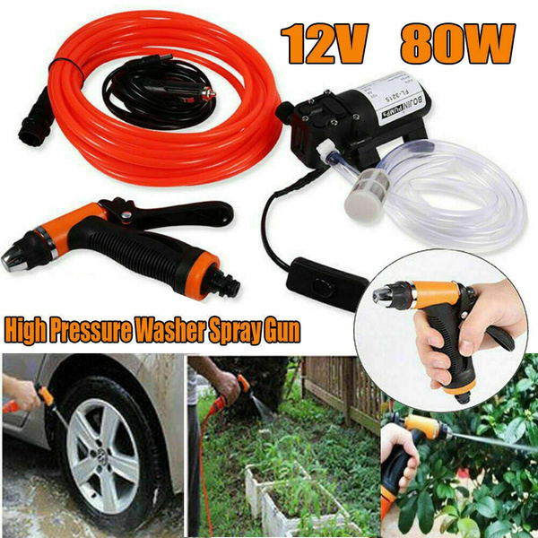 12V High Pressure Car Wash Pump Water Spray Hose Set Car Washing