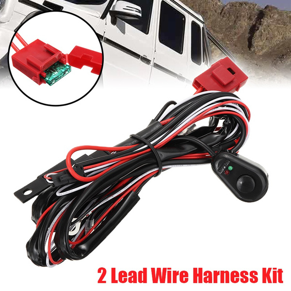 Portable 40A 12V Remote Control Wiring Harness Switch Kit LED Fog Light Bar Relay Outdoor Wish