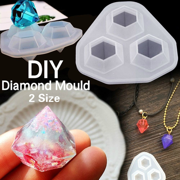 Diamond Silicone Mold (2 Cavity), Resin Jewellery Making