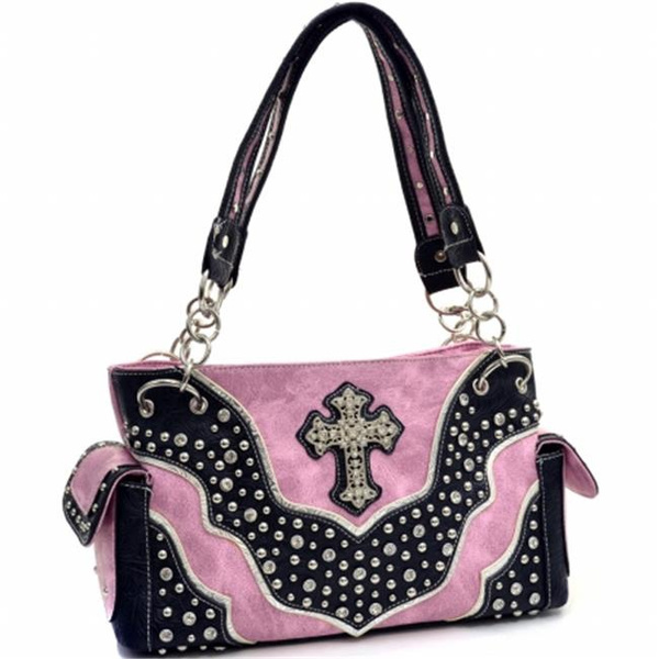 Ritz Enterprises CR661PK Western Bling Rhinestone Studded Cross Sign