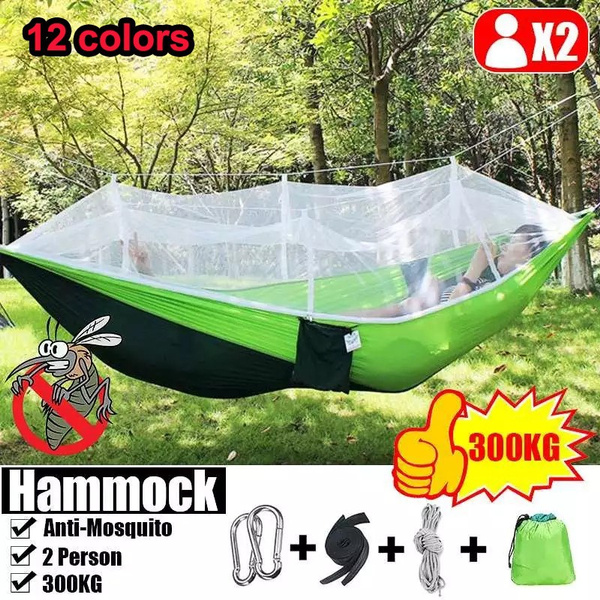 Outdoor hanging swing hammock online with mosquito net tent