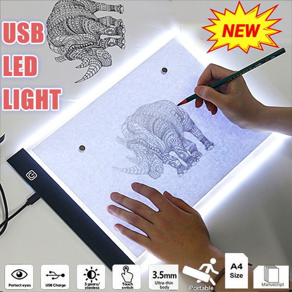 LED A3/A4/A5 Graphic Tablet Light Pad Digital Tablet Copyboard with 3-level  Adjustable Brightness for Tracing Drawing Copying Viewing DIY Art Craft Diamond  Painting Supplies