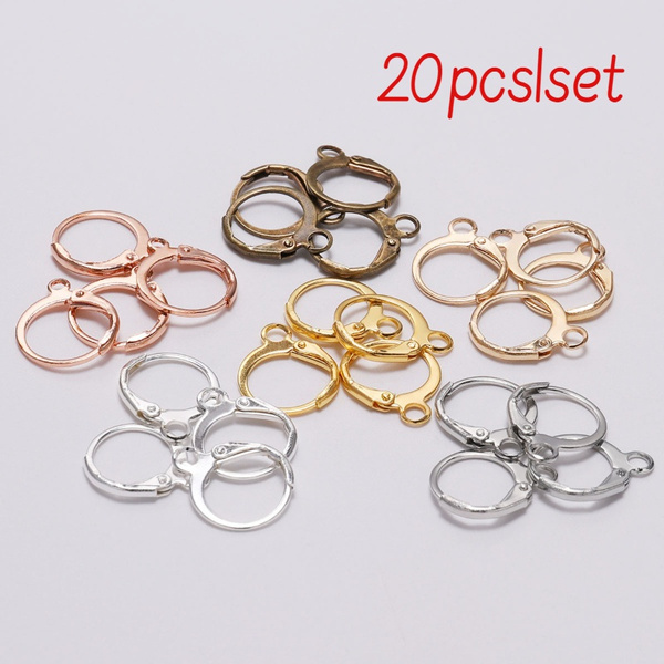 20pcs French Lever Earring Hooks Wire Settings Base Hoops For DIY Jewelry Making 20pcs French Lever Earring Hooks Wire Settings Base Hoops For DIY Jewelry Making