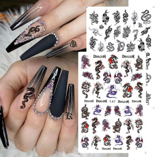 chinesestyle, nail stickers, nail tips, Chinese