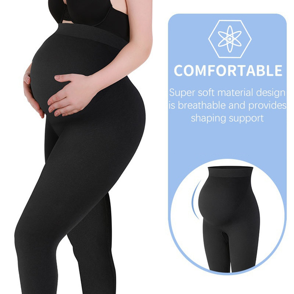 Women High Waist Pregnancy Leggings Belly Support Maternity Pants