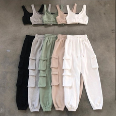 Women Pants, Outdoor, crop top, sportsset