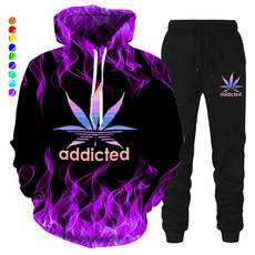 3D hoodies, leaf, addictedwomen, pants