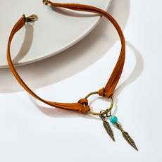 leafpendantnecklace, Chain Necklace, leaf, Joyería de pavo reales