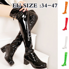 Knee High Boots, Plus Size, Leather Boots, leather